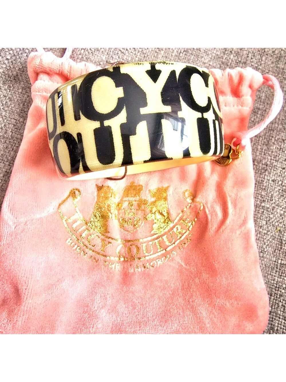 Juicy Couture Black Cream Bangle